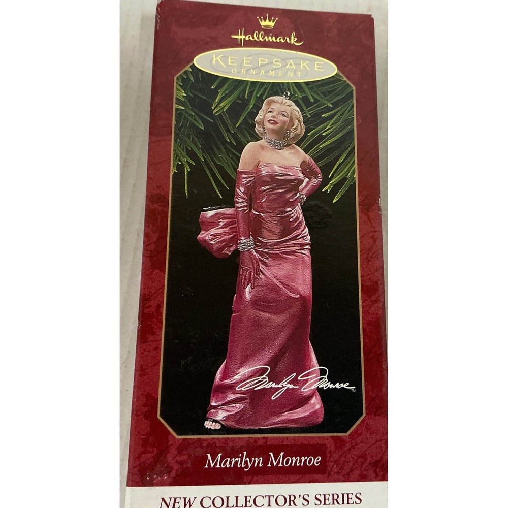 Hallmark Vintage Marilyn Monroe Ornament Pink Dress 1997 Keepsake Series 4 Inch